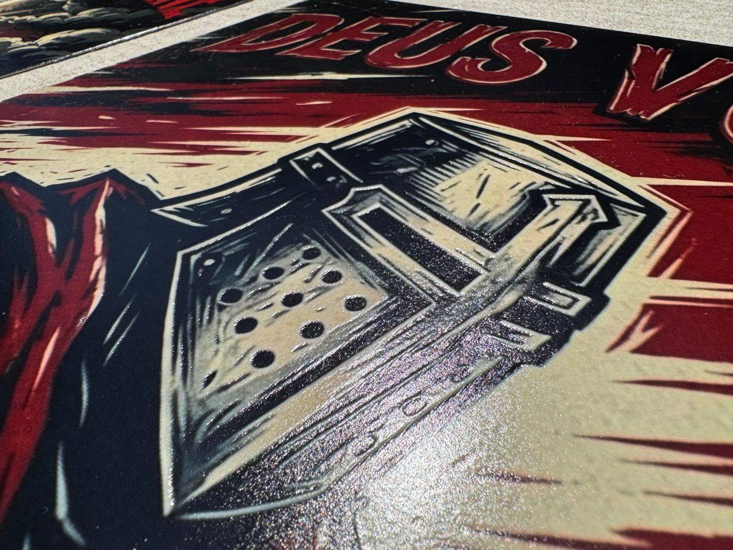 Deus Vult — Vocatio I: The Charge | 3D Relief Metal Print, 16×12